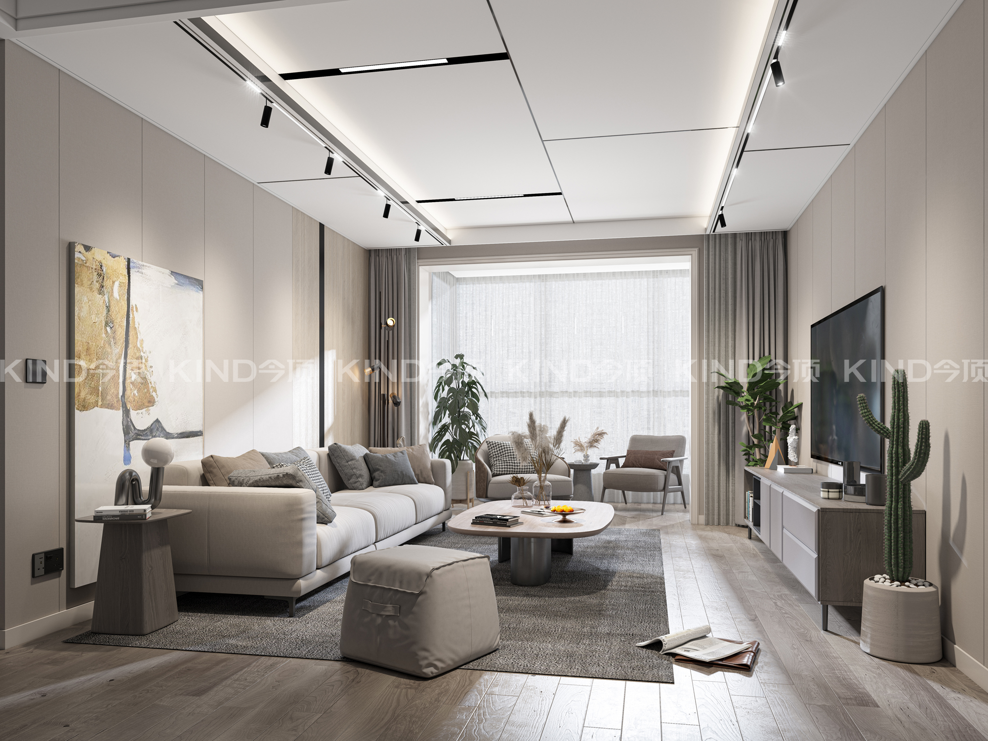 無主燈設(shè)計客廳