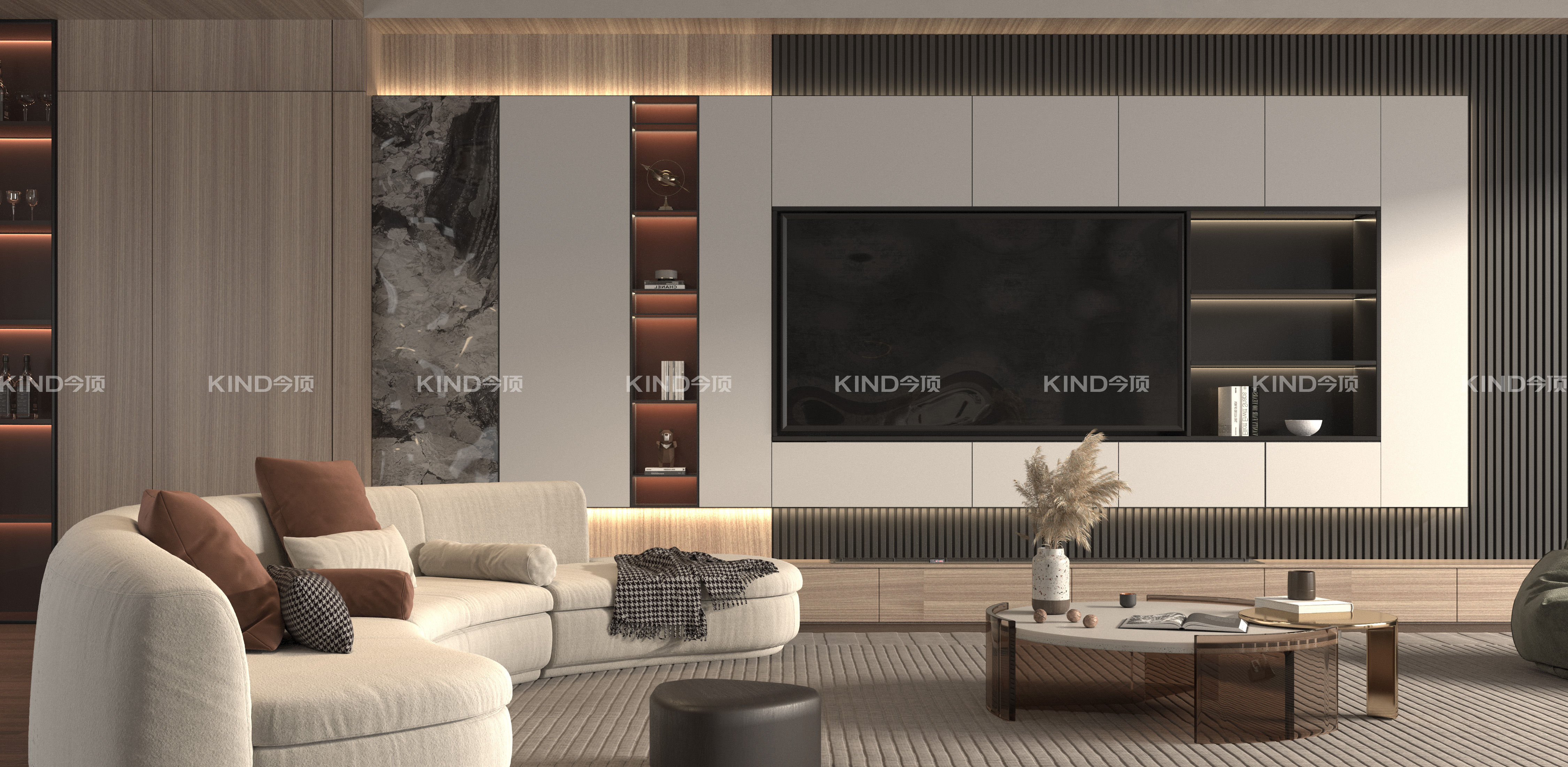 安格拉直紋(淺)+象牙白01